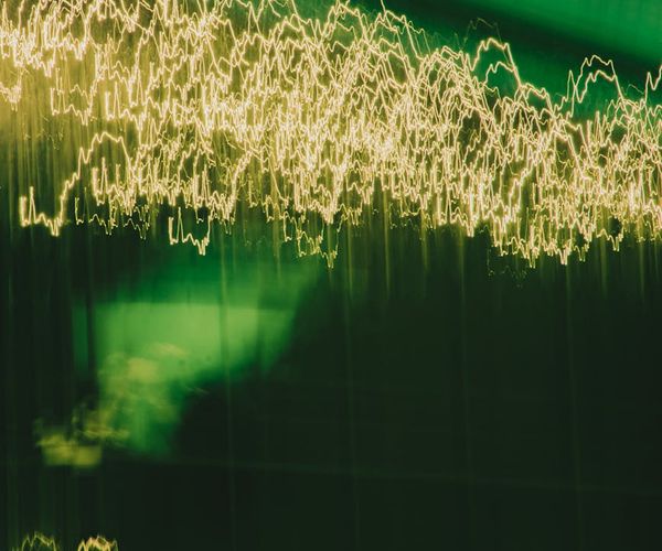 Green abstract design representing growth and energy